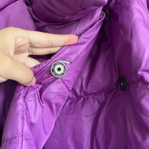 Bacon Violet Purple Long Sleeve Puffer Puffa Jacket Women's Size X-Small XS - Picture 4 of 11